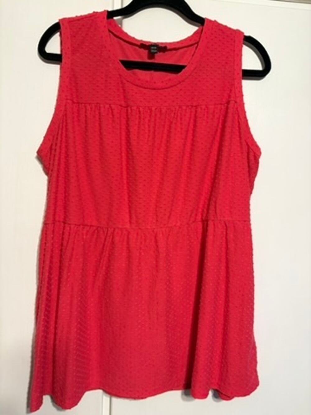 Lane Bryant tank top dots hot pink 18 20